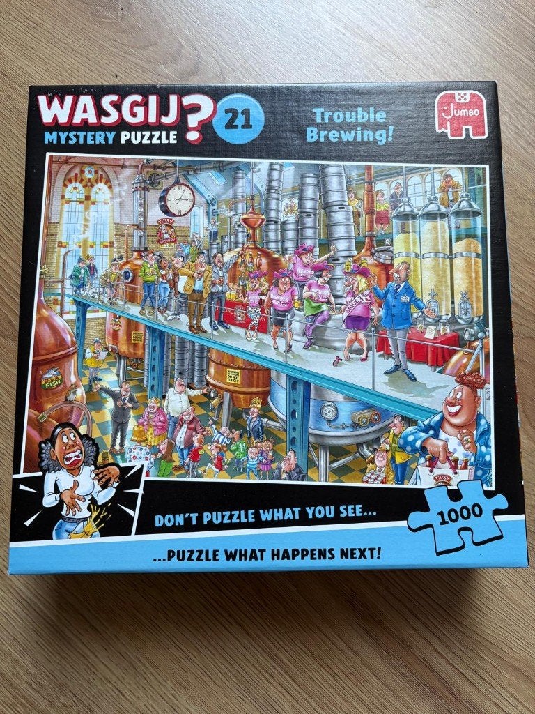 Wasgij? 21 Mystery Puzzel - Trouble Brewing! (1000 stukjes), Ophalen, 500 t/m 1500 stukjes, Zo goed als nieuw, Legpuzzel