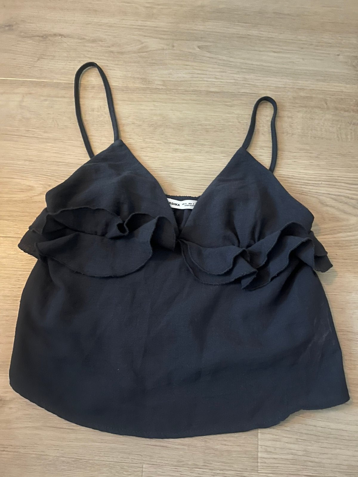 Bershka top donkerblauw, Blauw, Zo goed als nieuw, Maat 36 (S), Shirt of Top