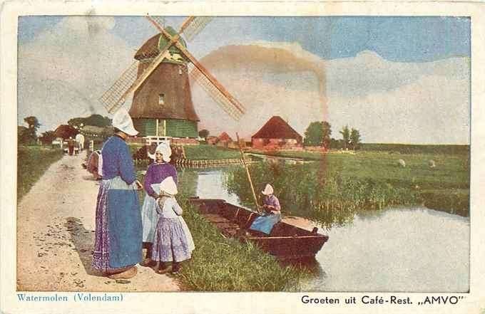 301-113-015 Volendam Watermolen, Verzenden, Voor 1920, Noord-Holland