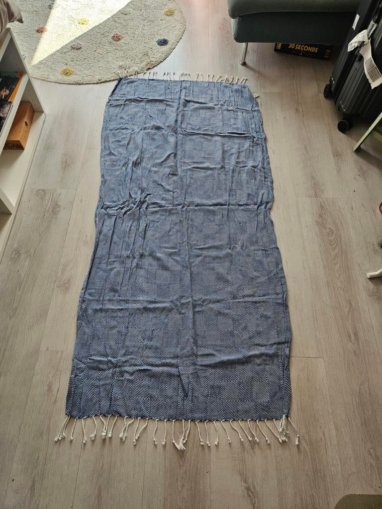 Blauwe Hamamdoek (nieuw), Huis en Inrichting, Ophalen of Verzenden, Nieuw, Blauw, Rechthoekig