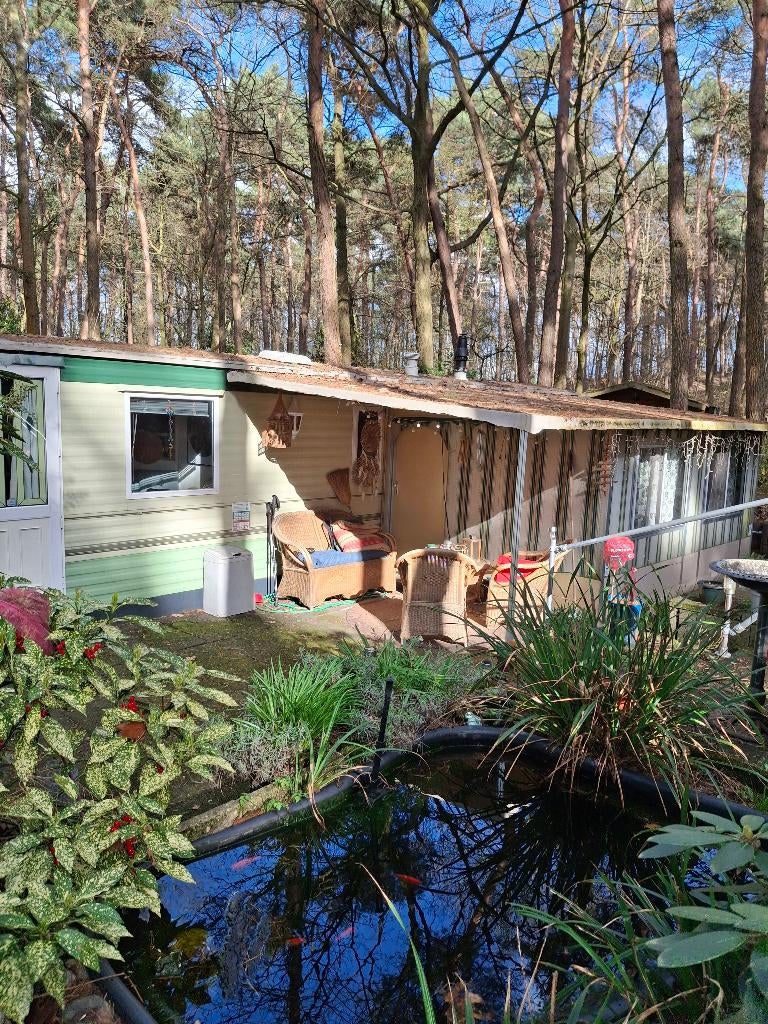Stacaravan (2 slaapkamers) op ruim perceel, Montfort Limburg, Caravans en Kamperen, Stacaravans, Tot en met 4