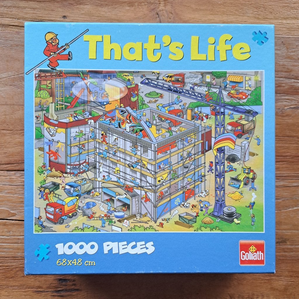 That's Life puzzel Bouwplaats 1000 st. (verzenden kan), Ophalen, 500 t/m 1500 stukjes, Gebruikt, Legpuzzel