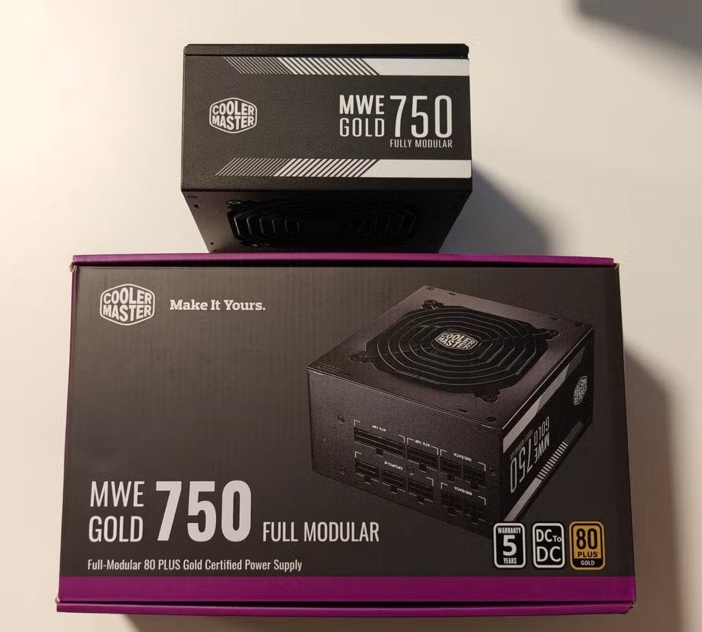 Cooler Master MWE Gold 750W Full Modulaire Voeding, Computers en Software, Interne voedingen, Gebruikt, Ophalen of Verzenden