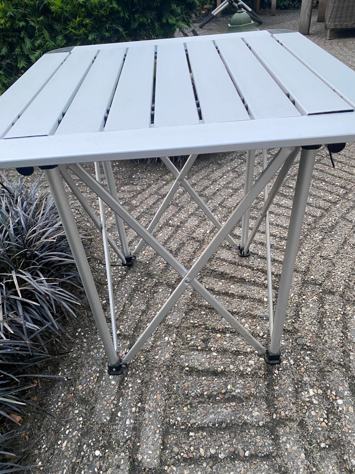 Roltafel aluminium, Caravans en Kamperen, Ophalen of Verzenden, Zo goed als nieuw, Campingstoel