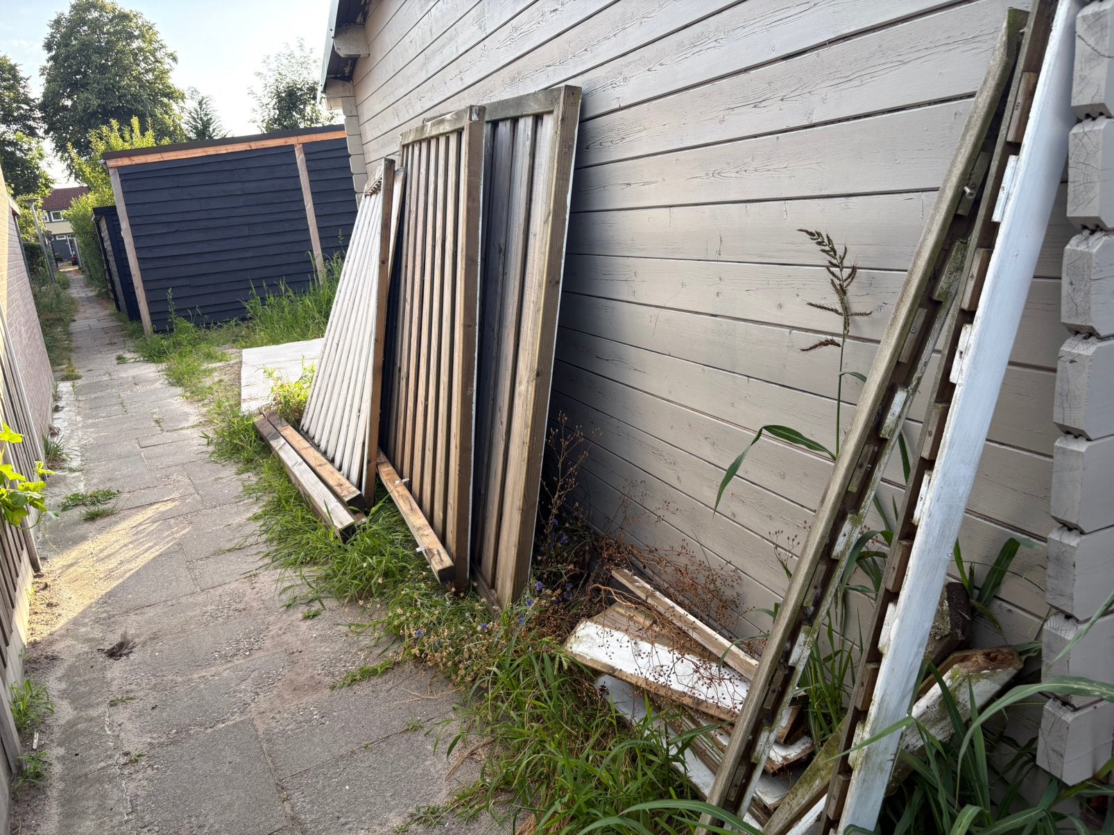Schutting hout gratis, Ophalen, Gebruikt, Minder dan 3 meter, 2 meter of meer