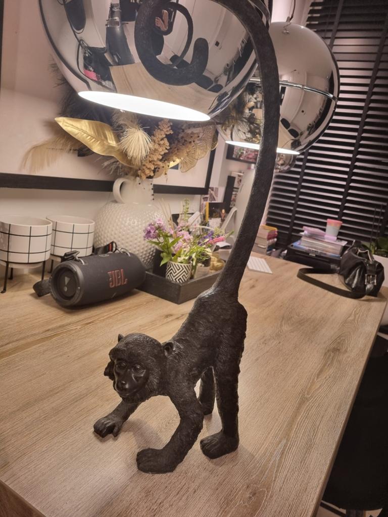 Unieke apenlamp - Decoratieve tafellamp in dierenstijl, Overige materialen, 50 tot 75 cm, Ophalen of Verzenden, Zo goed als nieuw