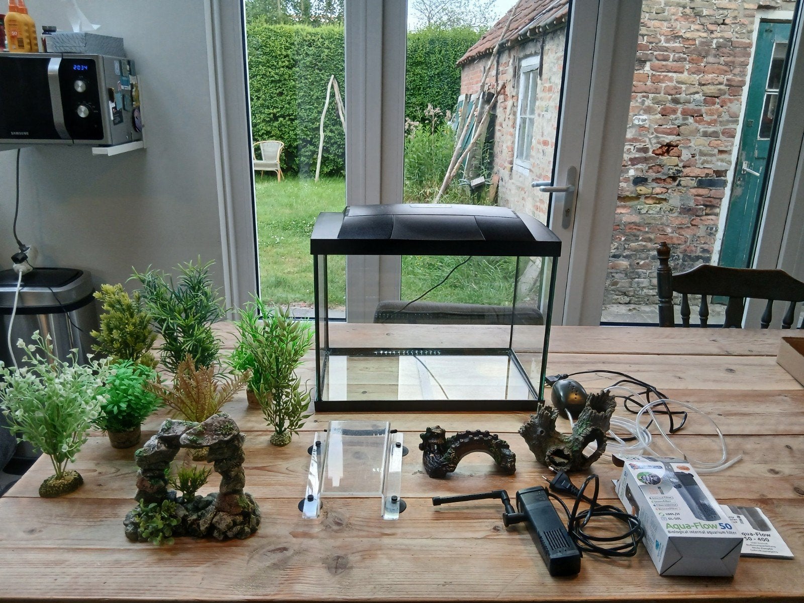 Complete Superfish aquarium set (voor starters)!, Ophalen, Inclusief deksel, Zo goed als nieuw, Leeg aquarium