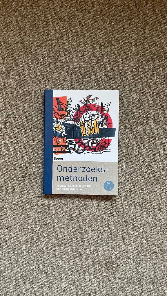 Onderzoeksmethoden 9e druk, Boeken, Studieboeken en Cursussen, Boom, Ophalen of Verzenden, Beta, WO