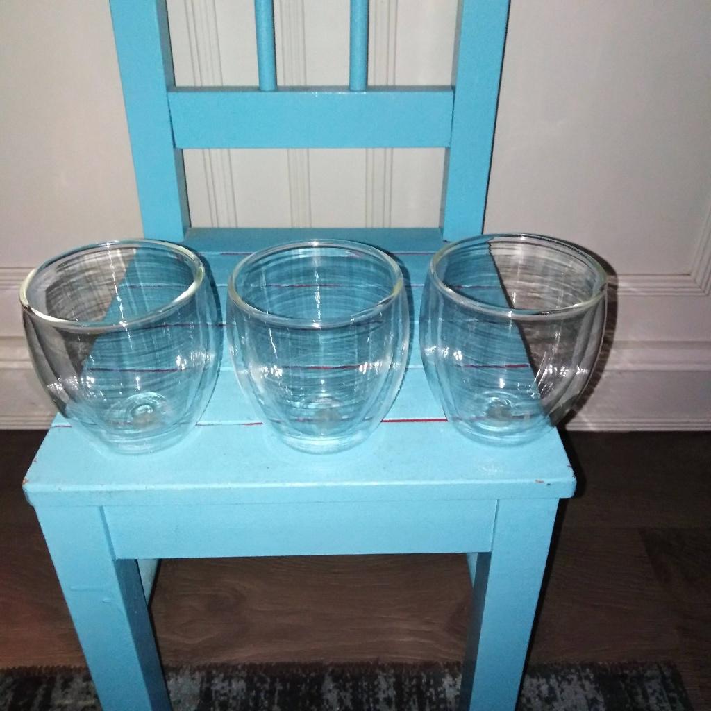 Intermezzo dubbelwandige glazen 3 stuks, Ophalen, Glas of Glazen, Gebruikt, Glas