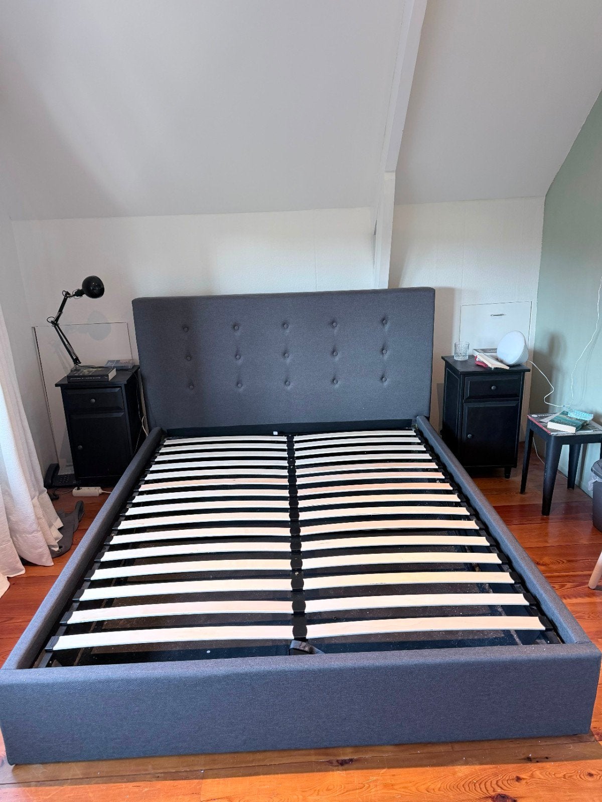 Bed + Emma Matras 160x200 cm, Ophalen, Tweepersoons, Zo goed als nieuw, 200 cm