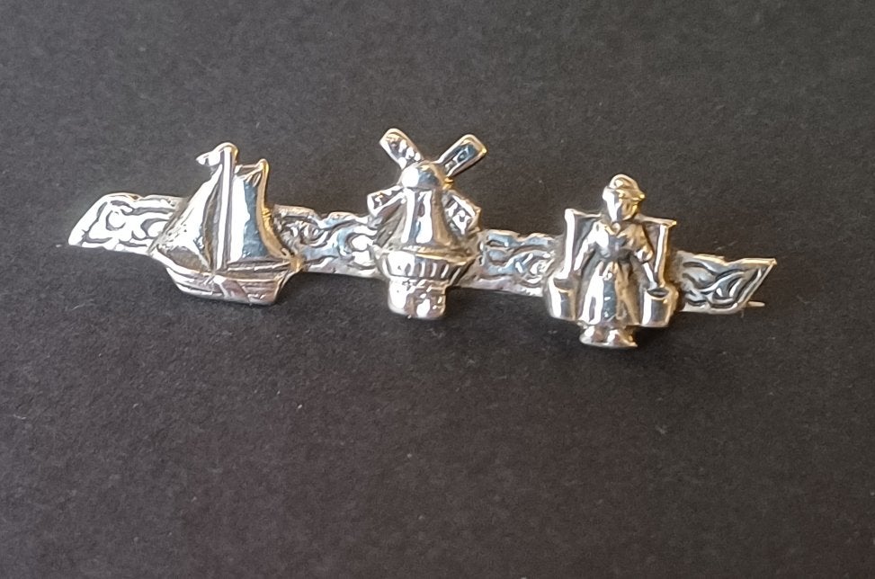antieke zilveren speld, Sieraden, Tassen en Uiterlijk, Verzenden, Zilver, Broche