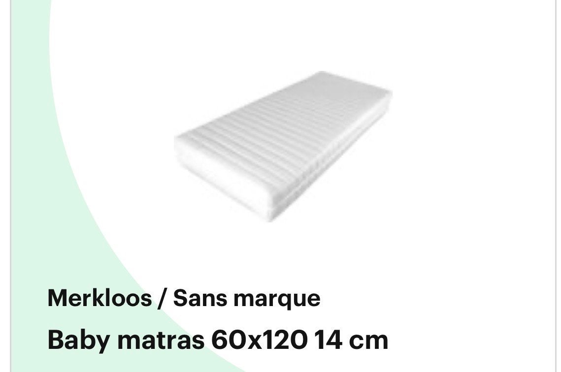 Baby matras 60x120 14 cm voor bijvoorbeeld campingbedje, Ophalen, Nieuw, 190 cm of minder, Matras