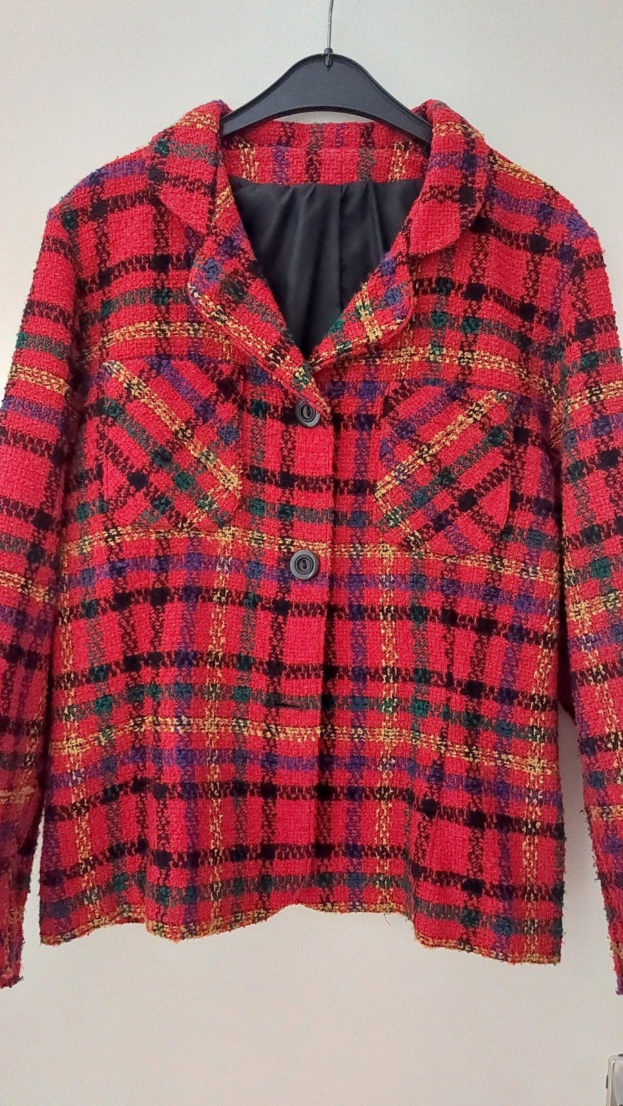 Geruit Colbertje Rood, Groen, Blauw, Zwart, Geel - Maat 40, Maat 38/40 (M), Meerkleurig, Ophalen of Verzenden, Jasje