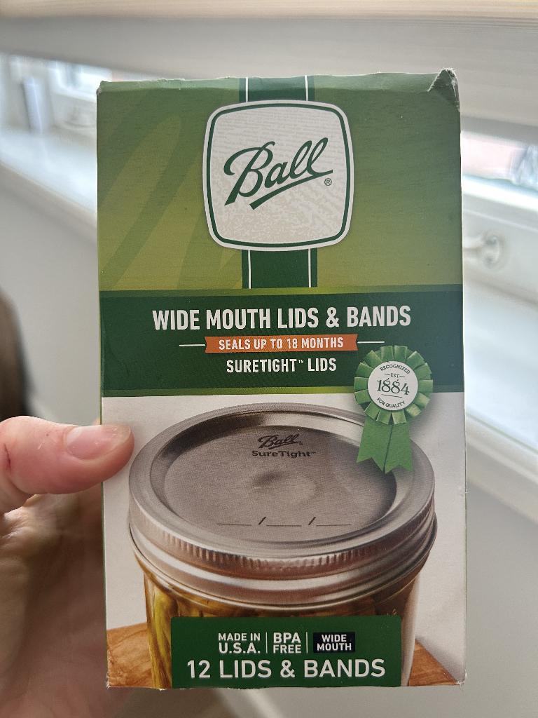 Ball Mason jar wide mouth lids 12 stuks, Voorraadpot, Ophalen of Verzenden, Nieuw, Metaal