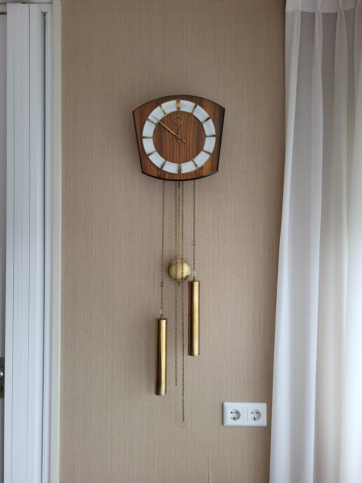 Vintage Kieninger wandklok - Jaren '60 design, Antiek en Kunst, Ophalen