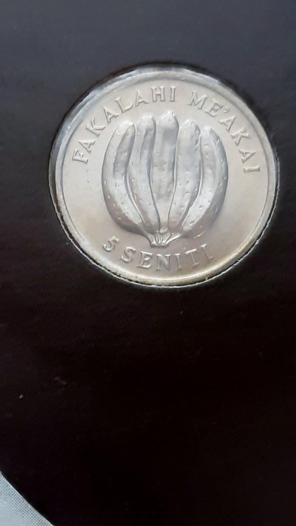 Tonga 5 seniti 1977 "FAO"  Schaars Franklin mint ., Ophalen of Verzenden, Losse munt