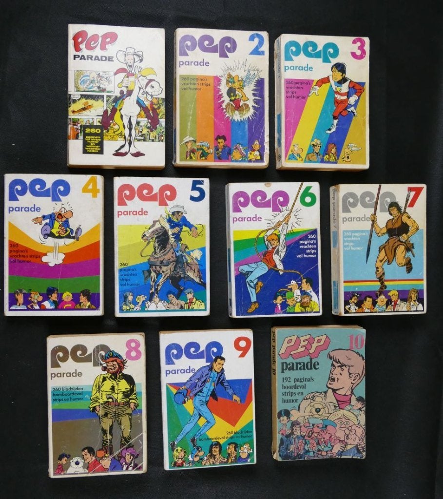 Pep Parade pockets deel 1 t/m 10, Meerdere stripboeken, Verzenden, Gelezen