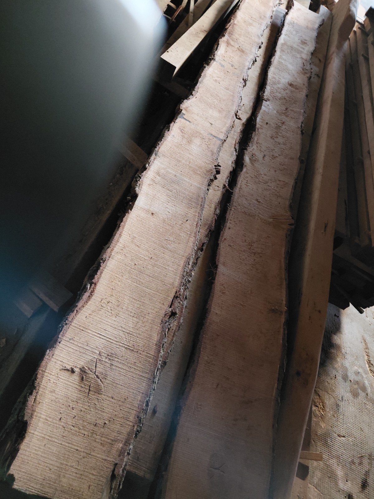 Gedroogde eiken planken / schaaldelen., Doe-het-zelf en Verbouw, Hout en Planken, Ophalen, 25 tot 50 mm, Eiken, Nieuw