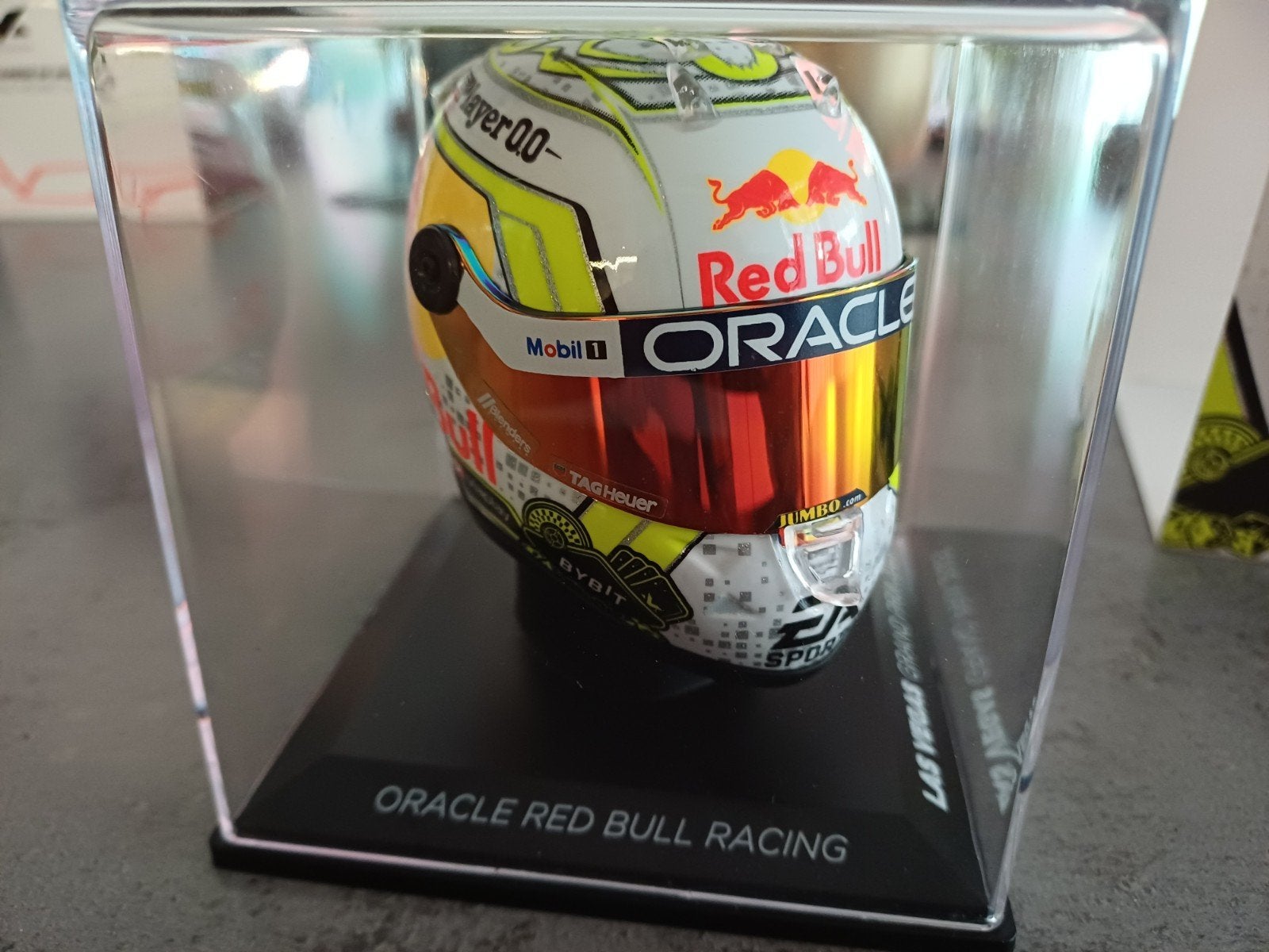 Schaalmodel Helm Max Verstappen Las Vegas GP 2023 1:4, Overige merken, Nieuw, Ophalen of Verzenden, Groter dan 1:32