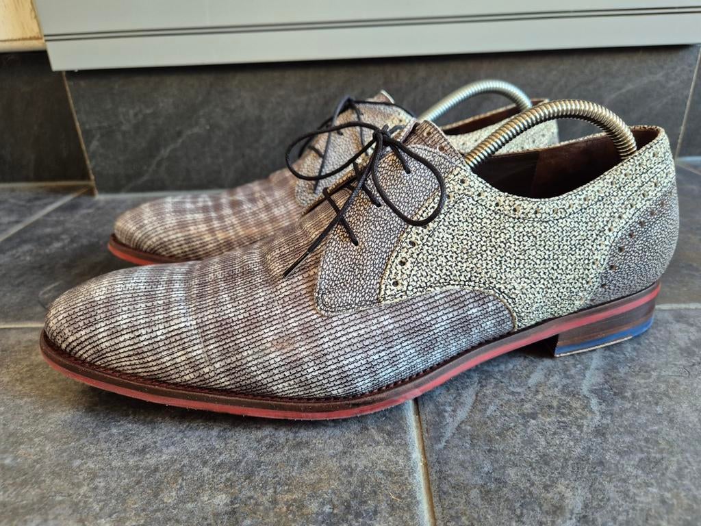 Floris van Bommel herenschoenen maat 44 / 9.5 nieuwstaat, Wit, Floris van Bommel, Ophalen of Verzenden, Zo goed als nieuw