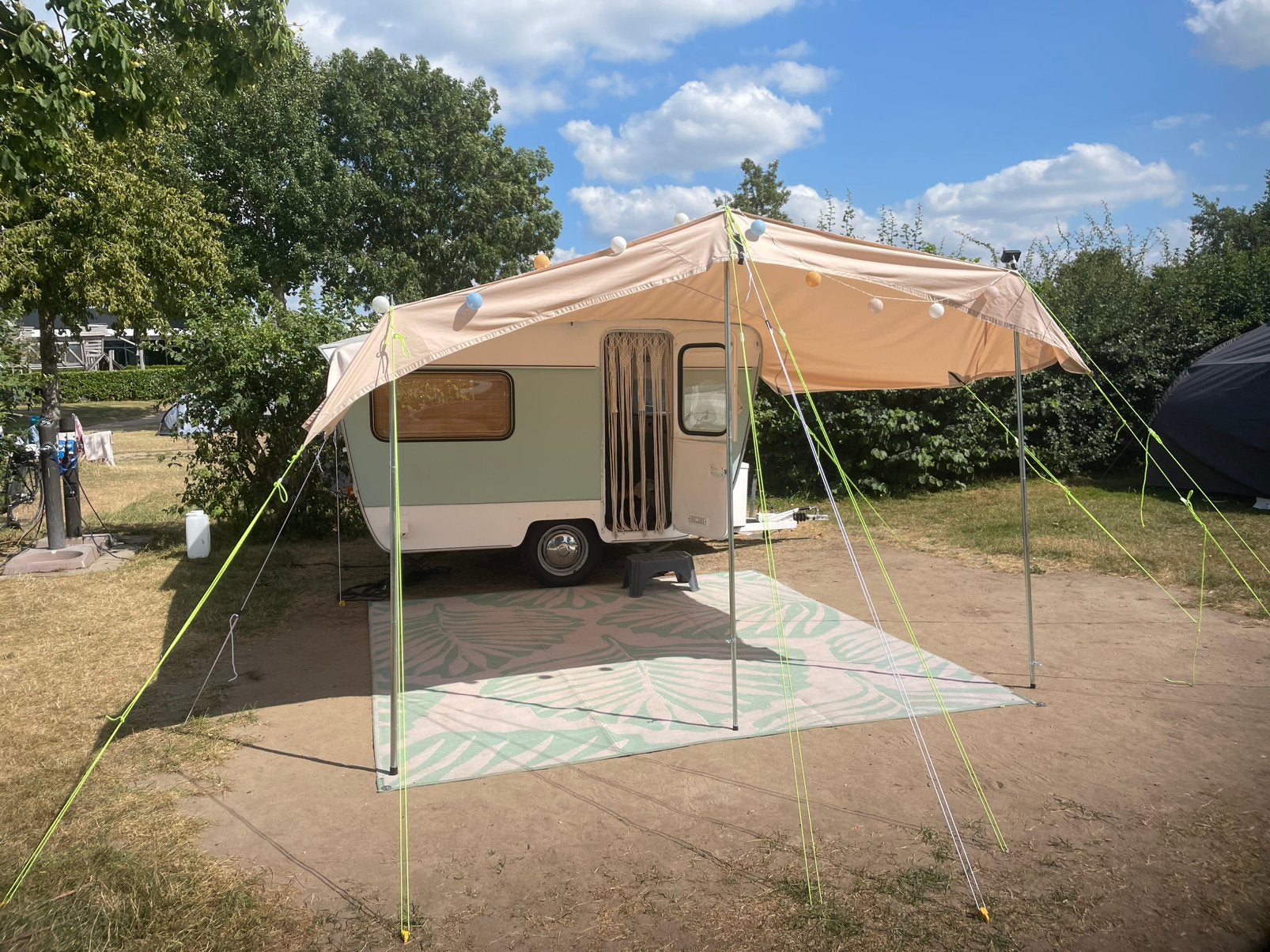 Retro caravan Otten 1976 lichtgewicht, Overige merken, Standaardzit, Tot en met 2, Hefdak