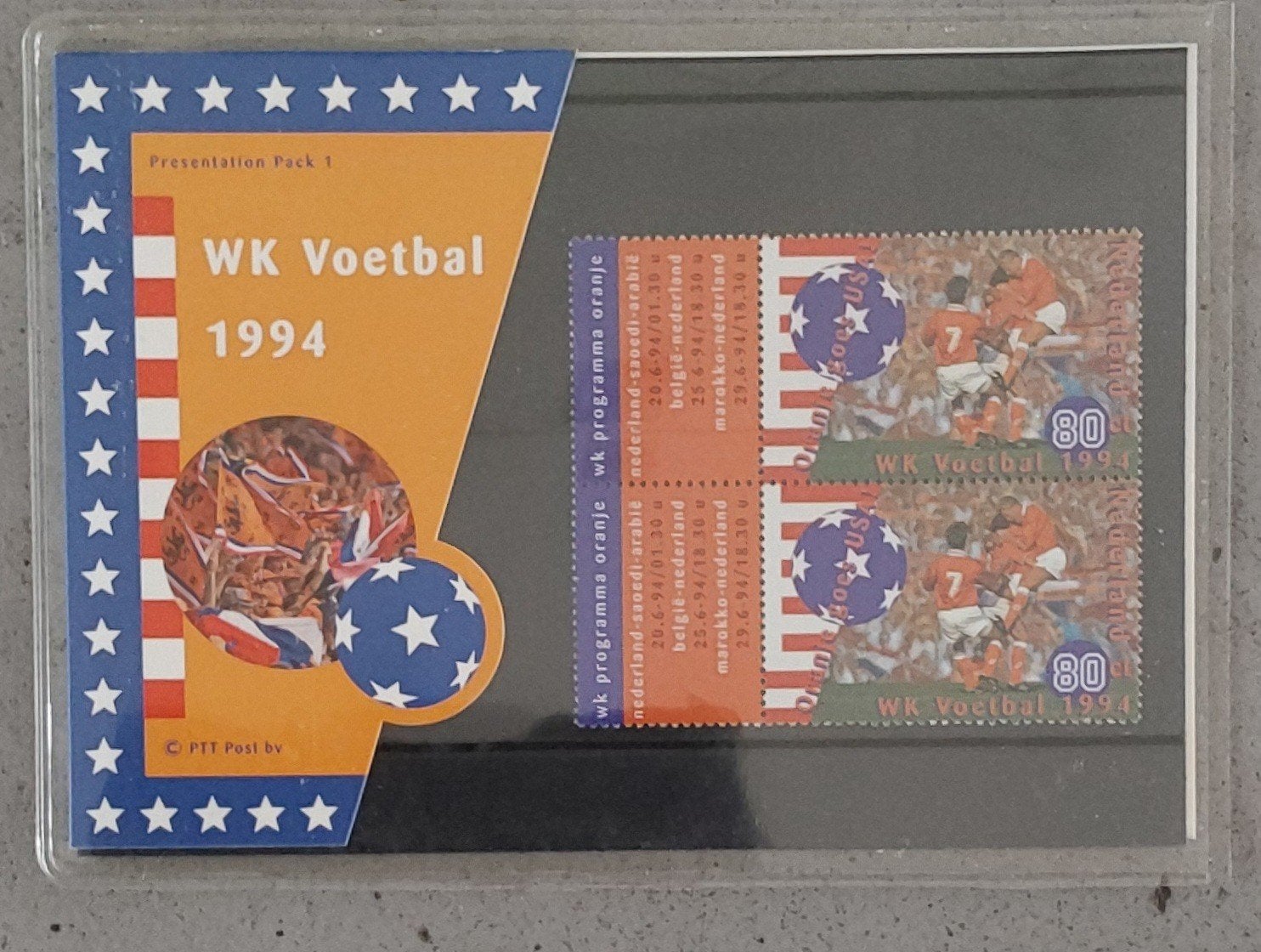 Postzegelmapje WK Voetbal 1994, Postzegels en Munten, Ophalen of Verzenden