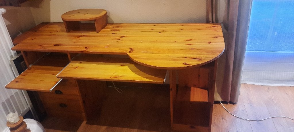 Buro van grenen, Huis en Inrichting, Bureaus, Ophalen, 160 cm, Gebruikt, Scandinavisch