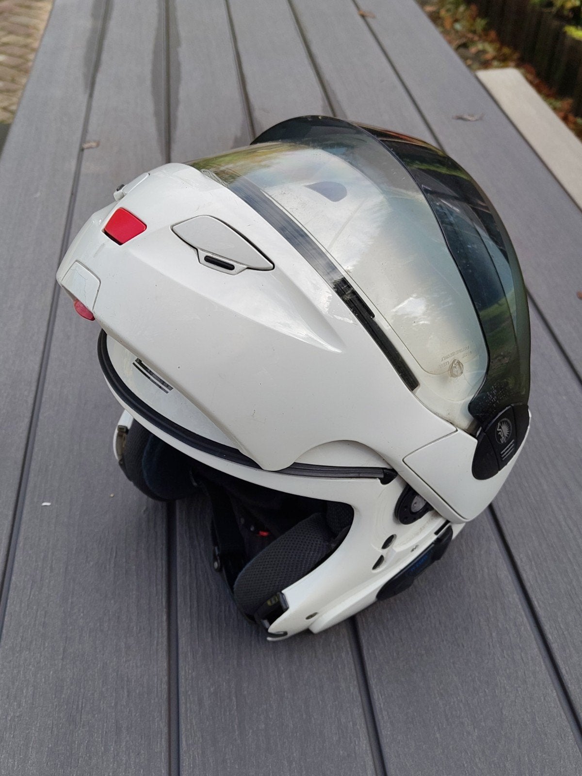 Nolan N102 motorhelm maat L met N-Com communicatiesysteem, Motoren, Heren, Nolan, Ophalen of Verzenden, Integraalhelm
