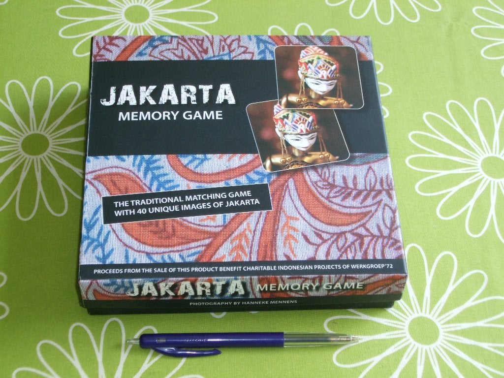 Jakarta Memory spel - met 40 unieke beelden uit Jakarta, Een of twee spelers, Ophalen of Verzenden, Nieuw
