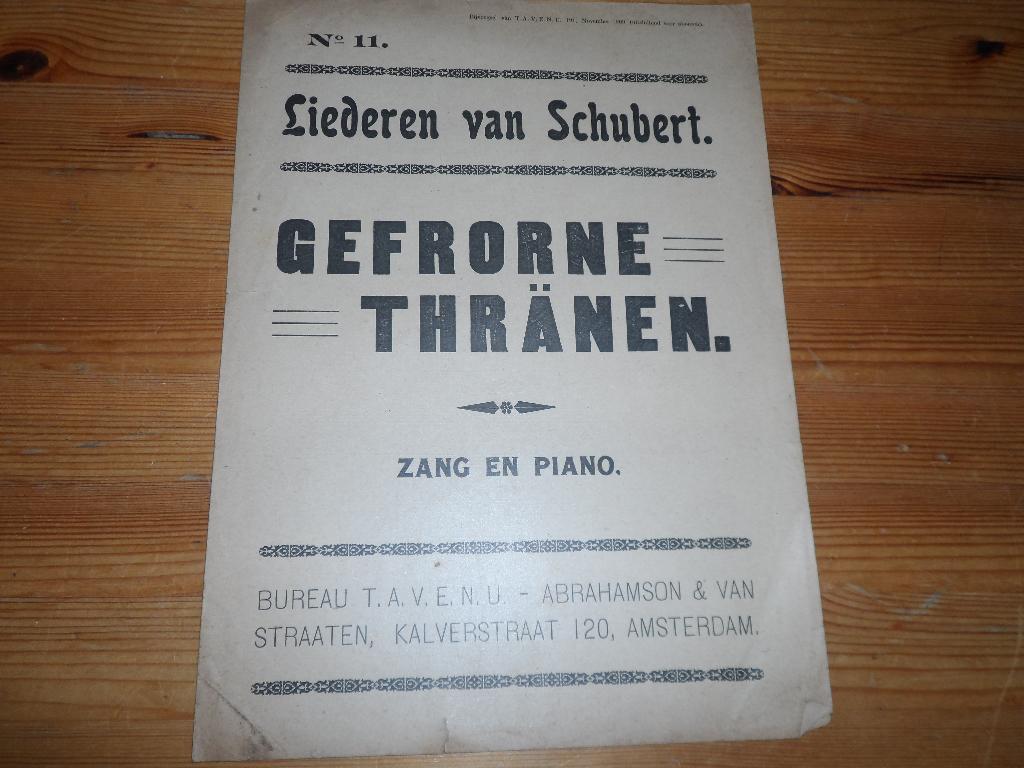 Schubert - gefrorne thranen / im abendrot / ungeduld, Zang, Gebruikt, Klassiek, Ophalen of Verzenden