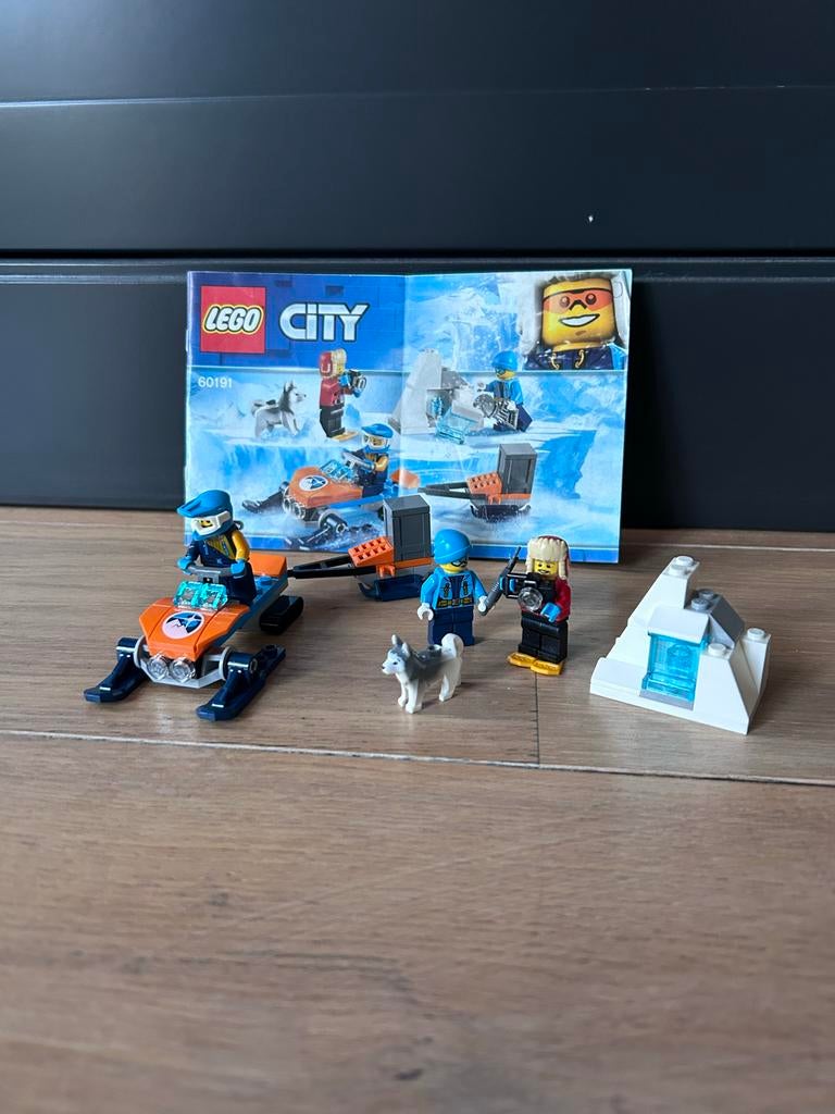 Lego City Arctische IJsscooter 60191 met figuren en hond, Ophalen of Verzenden, Zo goed als nieuw, Complete set, Lego