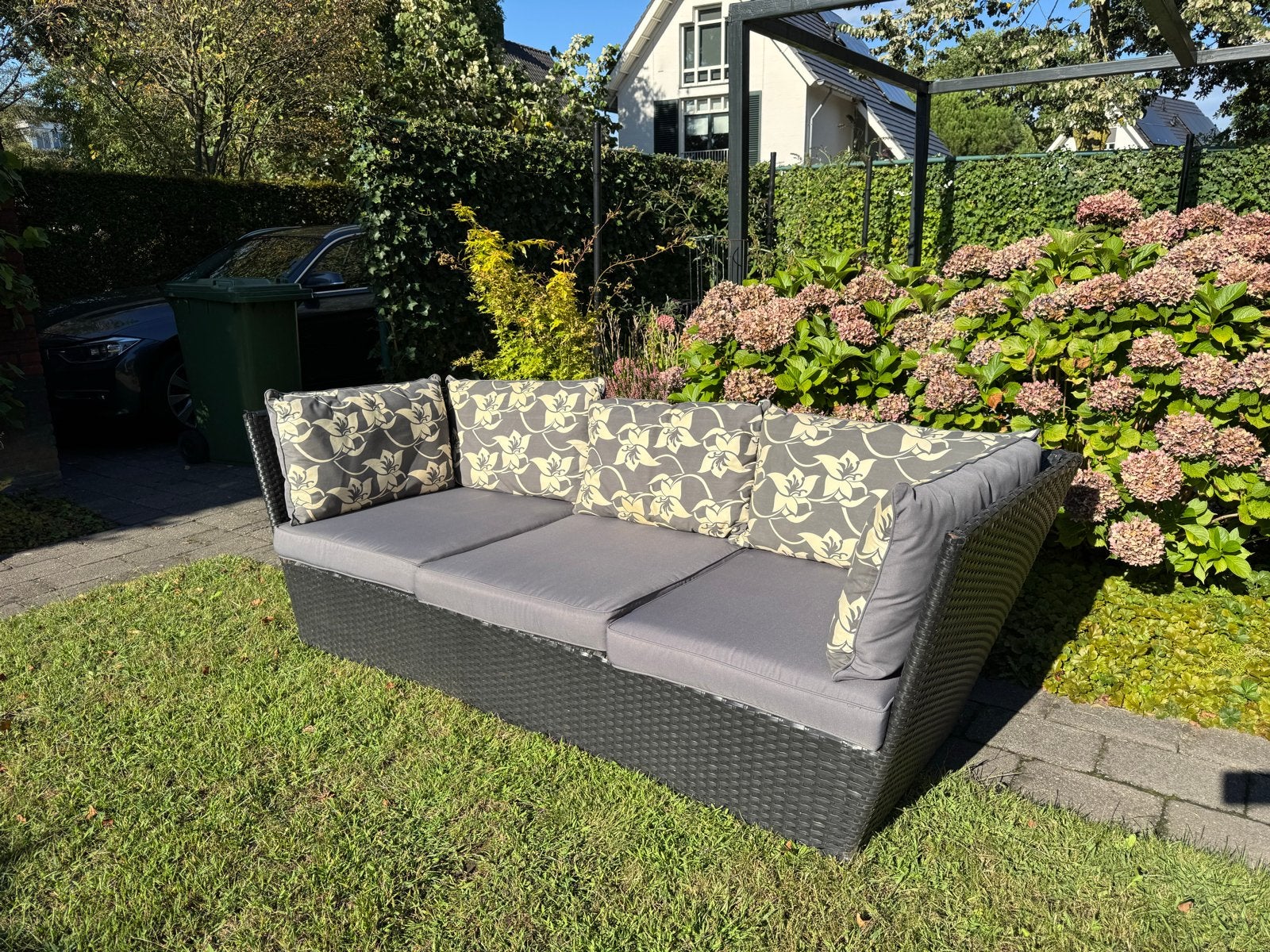 Comfortabele loungebank voor buiten - 3 zitplaatsen, Ophalen, Gebruikt, 3 zitplaatsen, Loungeset