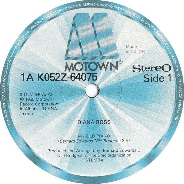 Diana ross - my old piano, Gebruikt, 7 inch, Ophalen of Verzenden, Pop