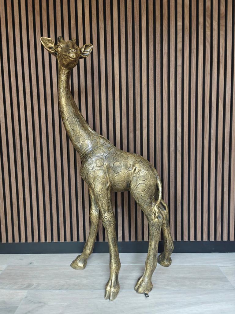 Giraffe 120cm brons gekleurd. Giraf, Giraffe, Verzamelen, Beelden en Beeldjes, Ophalen of Verzenden, Nieuw, Dier