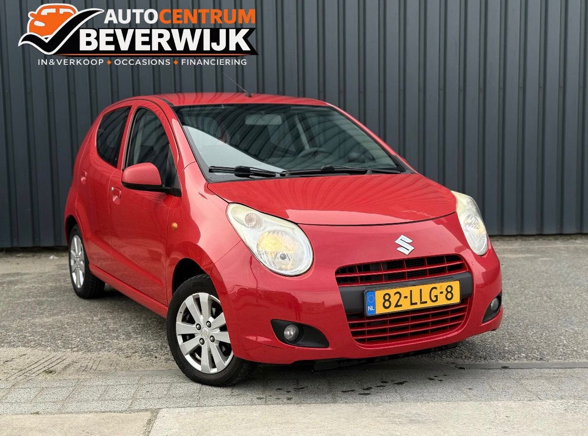 Suzuki Alto 1.0 Exclusive 68pk 2010 Rood Airco El Ramen, Voorwielaandrijving, Euro 5, Stof, 4 stoelen