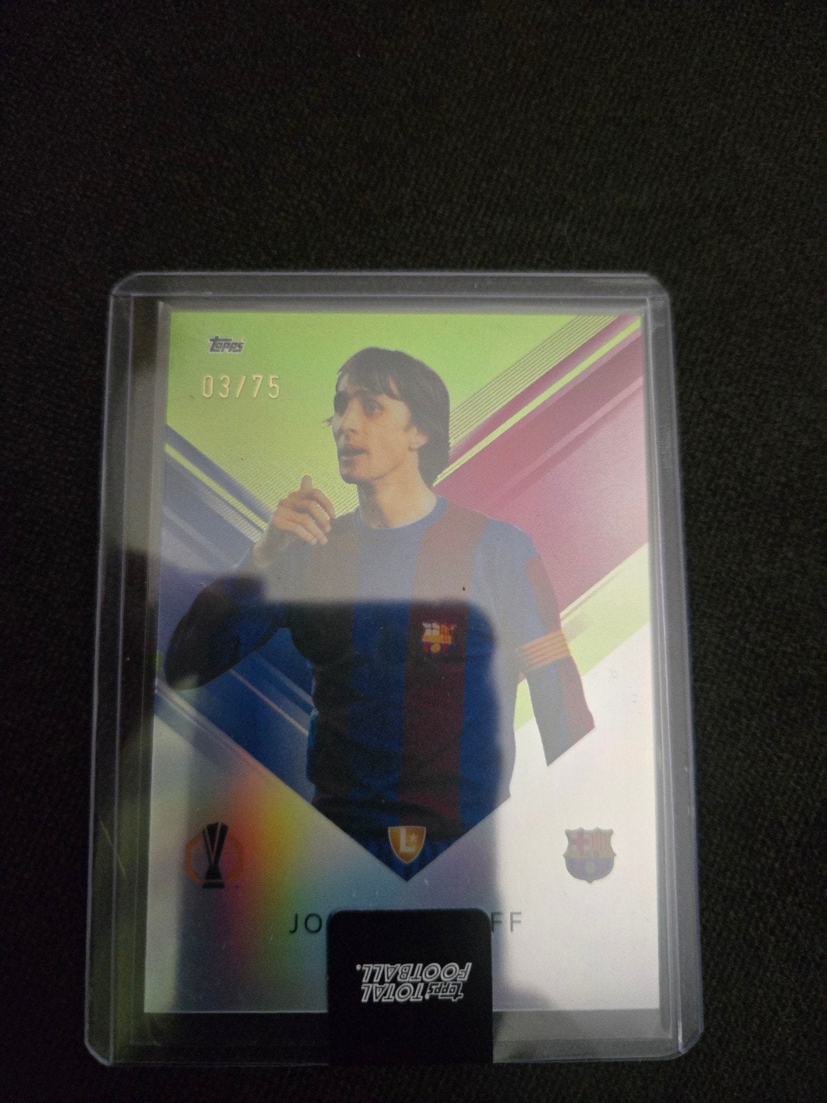 Johan Cruyff Topps Total Football Chrome /75 Voetbalkaart, Ophalen of Verzenden