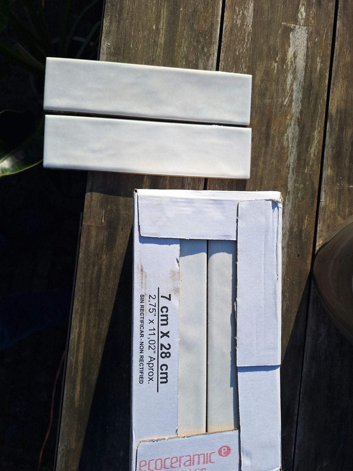 Restant Ecoceramic Harlequin Bianco tegels 7x28 cm, Doe-het-zelf en Verbouw, Ophalen, Nieuw, Minder dan 20 cm, 20 tot 40 cm