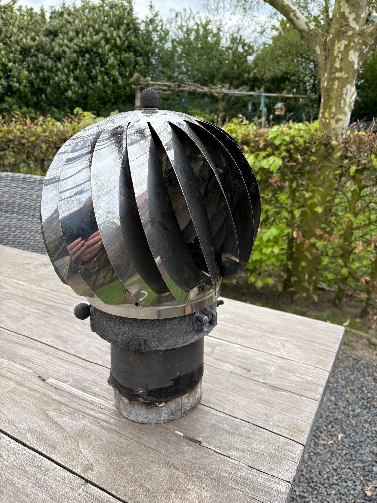 Roterende schoorsteenkap, Ophalen, Gebruikt, Ventilator en Afzuiger