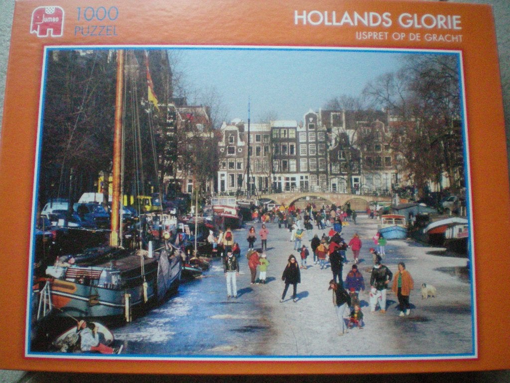 JUMBO Puzzel 1000 stukjes. IJspret op de Gracht., Ophalen of Verzenden, 500 t/m 1500 stukjes, Zo goed als nieuw, Legpuzzel