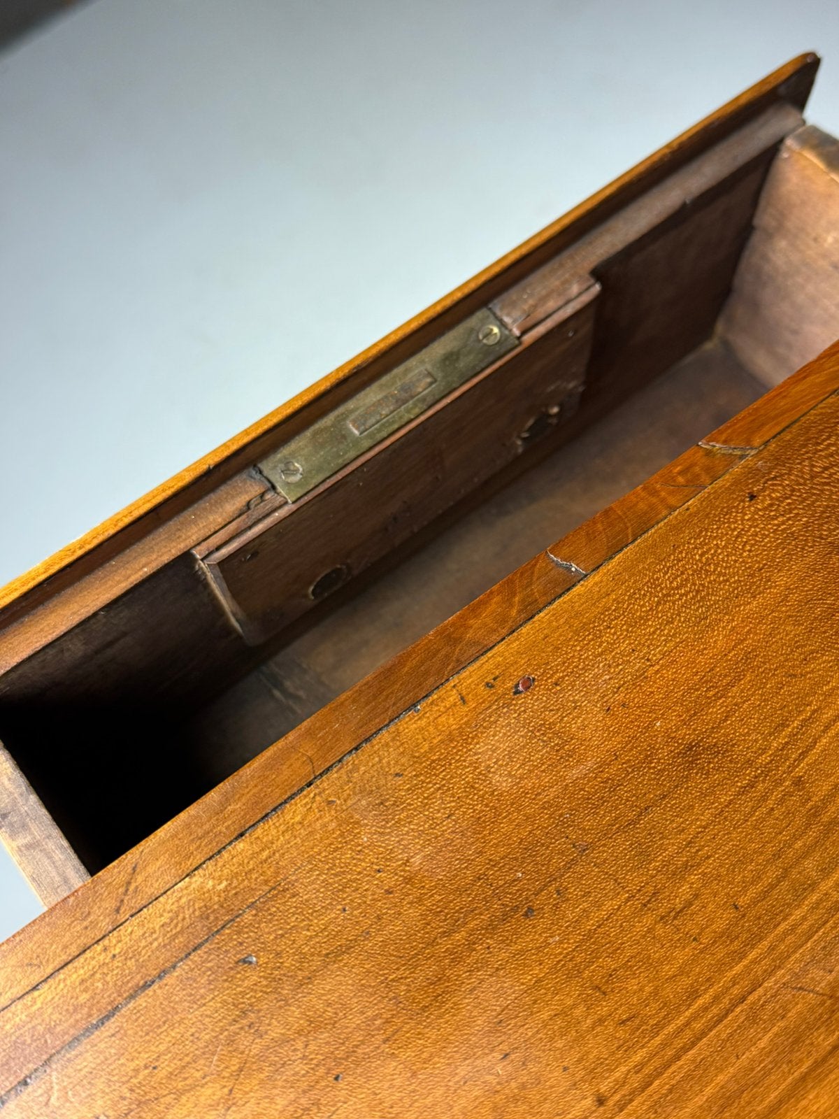 Ladekast vruchtenhout 19e eeuw, Huis en Inrichting, Kasten | Ladekasten, Ophalen, 50 tot 100 cm, Zo goed als nieuw, Minder dan 100 cm