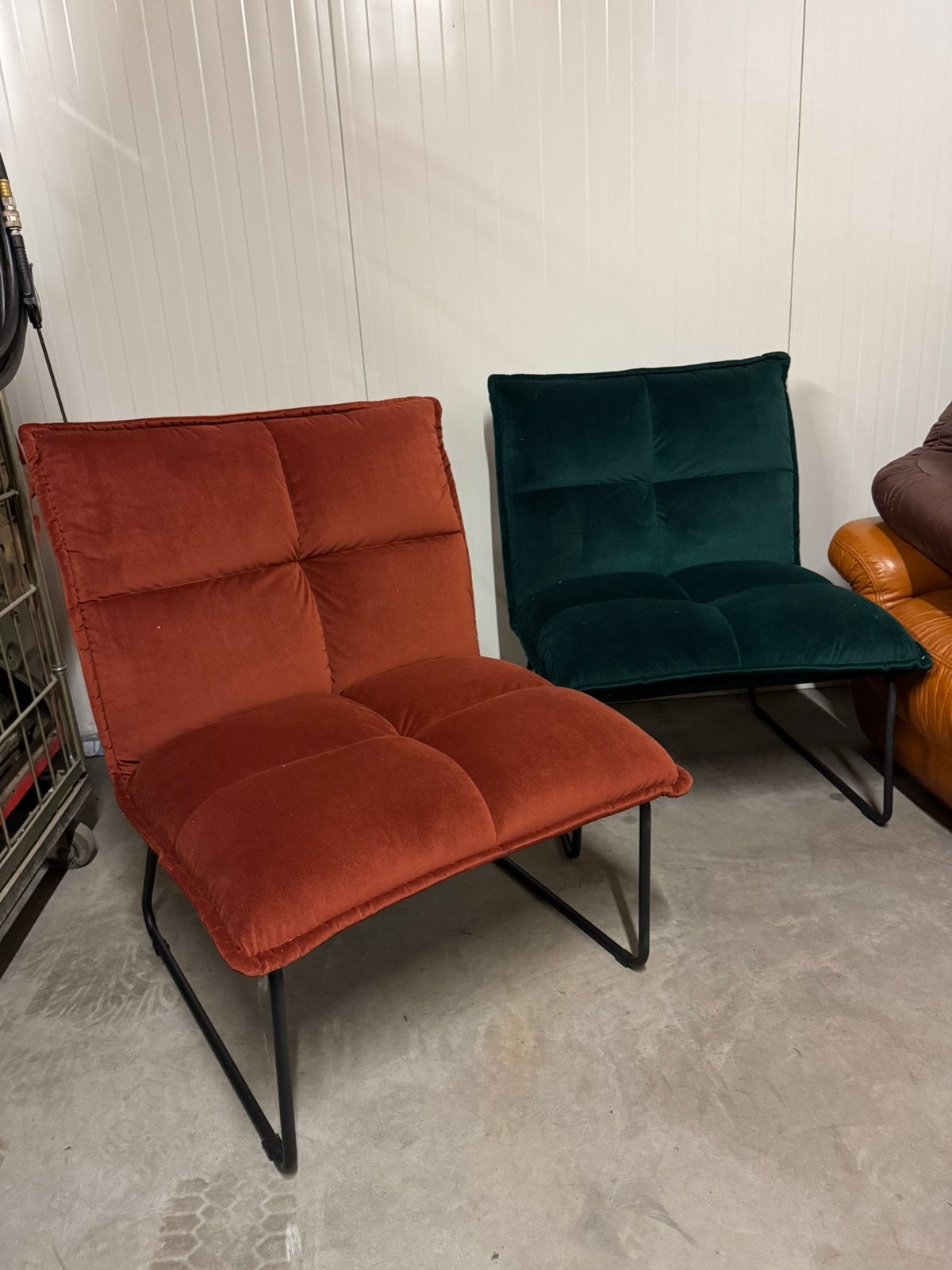 Velvet stoelen - fauteuil - koper, Ophalen, Zo goed als nieuw, Overige kleuren