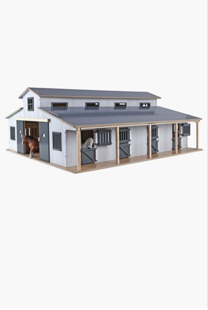 Kids Globe Paardenstal met 7 boxen en weiland, Ophalen
