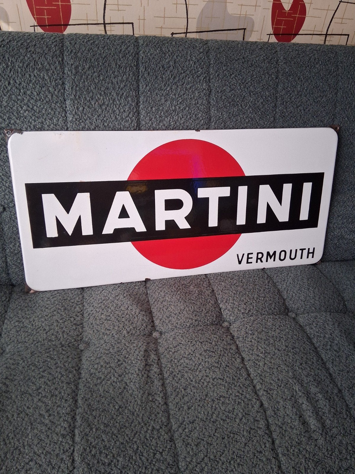 Martini emailen bord in zeer goede conditie, Ophalen of Verzenden, Zo goed als nieuw, Reclamebord
