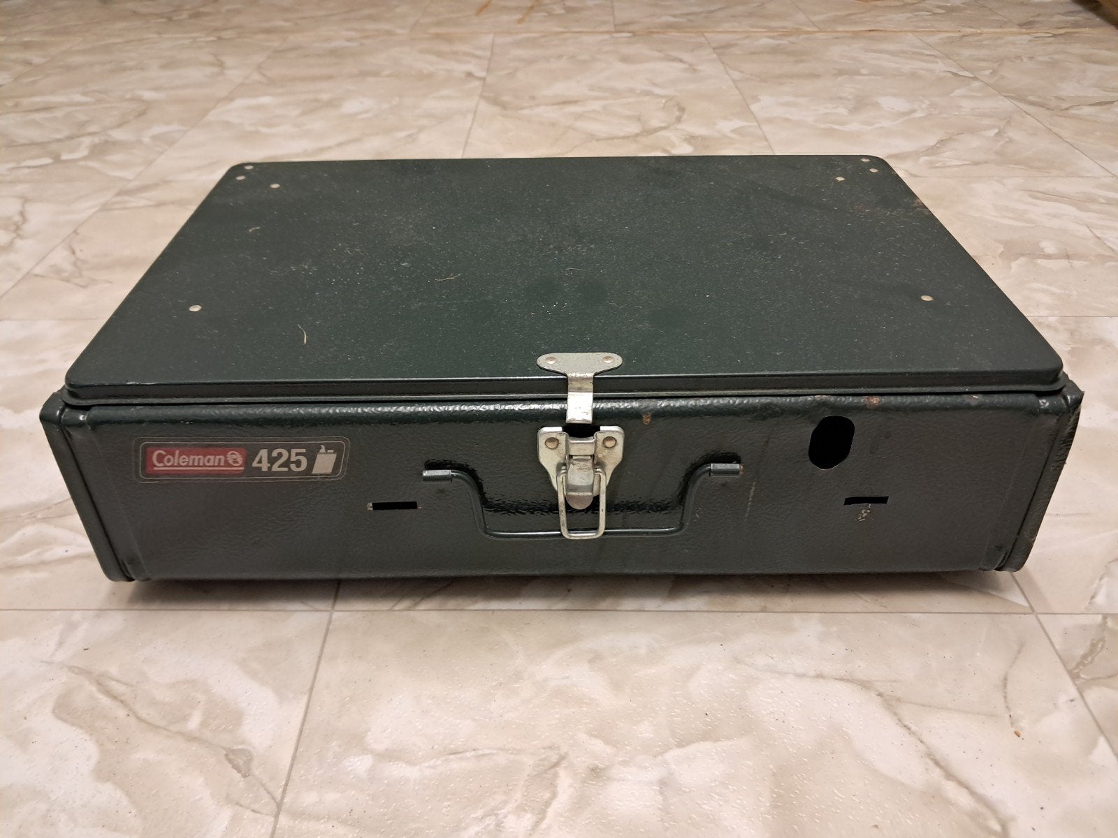 Coleman 425  benzine brander met Lynx tas, Ophalen, Gebruikt