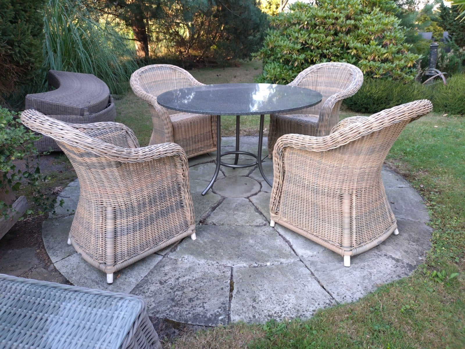 Set van 4 mooie landelijke Applebee tuinstoelen, Ophalen, Gebruikt, Kunststof