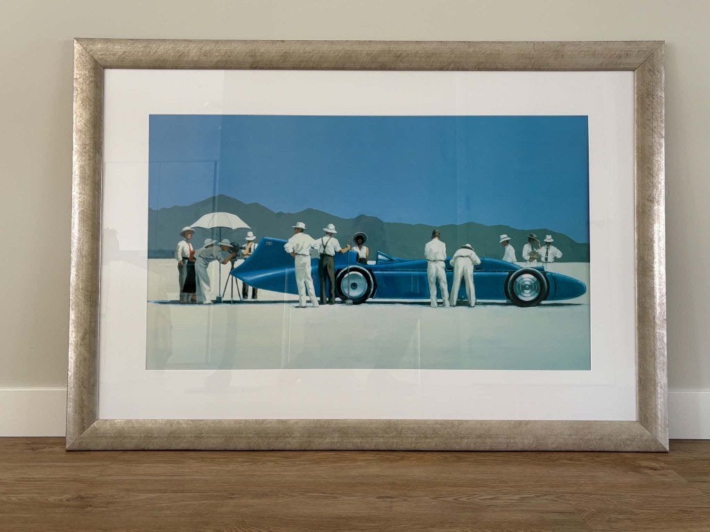 Bluebird at Bonneville - Jack Vettriano 120x95 Cm. ingelijst, Ophalen, Overig onderwerp, Ingelijst, Overige materialen