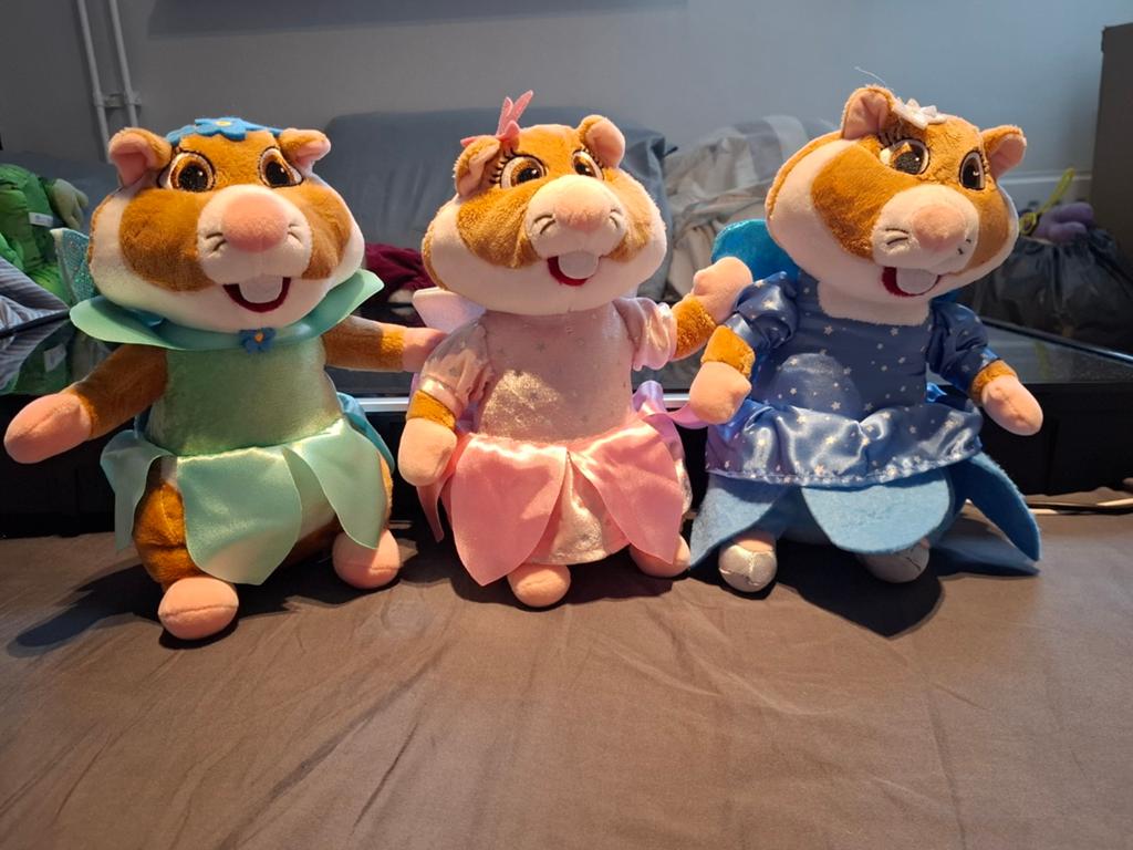 Set van 3 Hamster Fee Knuffels met Vleugels, Overige merken, Overige karakters, Hamster, Ophalen of Verzenden