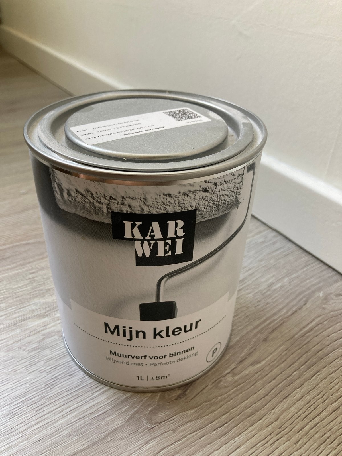 Karwei Muurverf Silver Sage 1L - Nieuw, Nieuw, Ophalen of Verzenden, Verf, Nvt