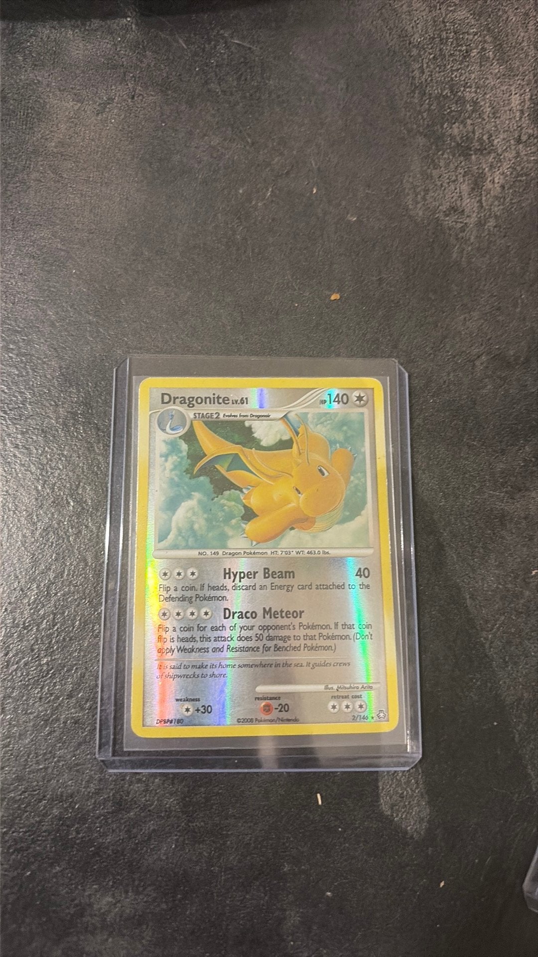 Dragonite 149/149 Holo Rare Pokémon Kaart, Ophalen of Verzenden, Zo goed als nieuw, Losse kaart, Foil