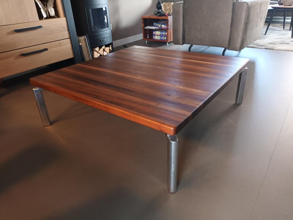 Leolux salontafel in zeer nette staat, Ophalen, 50 tot 100 cm, Vierkant, 50 tot 100 cm